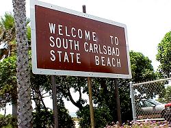 welcome to South Carlsbad State Beach sign