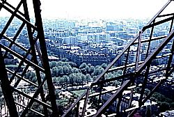 looking down from Eiffel Tower