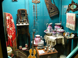 Victorian antiques on display