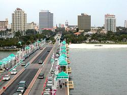 View of downtown St. Pete from pier