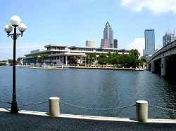 Tampa Convention Center across the river