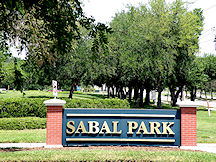 Entrance marker to Sabal Park Tampa Florida