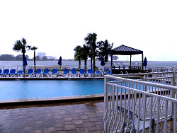 Pool overlooking Gulf of Mexico sunsets