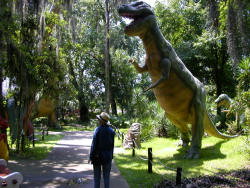 Life-sized dinosaurs at Dinosaur World Florida