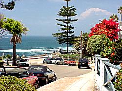 view of beach from street