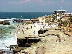 People resting on the beach