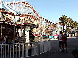 roller coaster and carosel