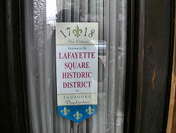 LaFayette Square Historic District sign