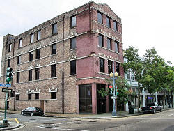 old brick business building