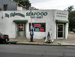 front of Big Fisherman Seafood restaurant