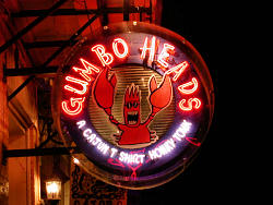 Gumbo Heads neon sign