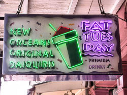 Fat Tues Day New Orleans Original Daiquiris neon sign