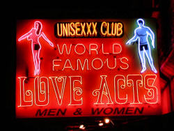Unisexxx Club World Famous Love Acts neon sign