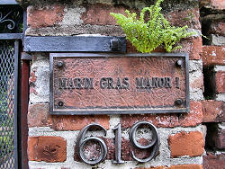 Mardi Gras Manor 1 sign