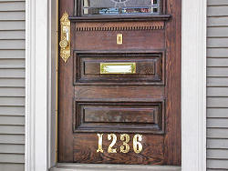 1236 numbers on door