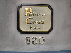Prince Conti Hotel 830 on wall