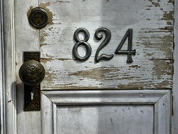 824 address on door