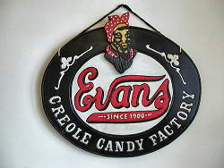 Evans Creole Candy Factory sign