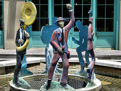 jazz sculpture and fountain