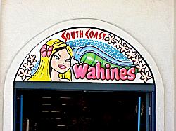 South Coast Wahines sign