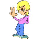 guy showing peace sign