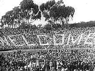 Welcome ceremonies in Balboa Stadium