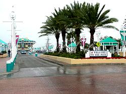 view down to pier