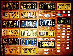 CA License Plates from 1929