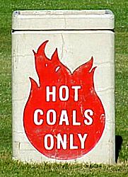 hot coals container