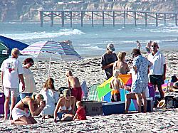 people enjoying beach