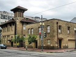 old brick building on corner