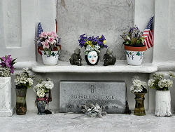 flowers on grave