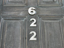 622 address on door