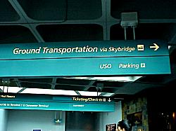 sign to ground transportation