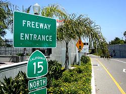 freeway entrance sign