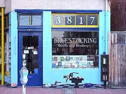 Bluestocking books window