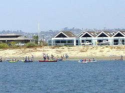 Canoe on Mission Bay San Diego, California