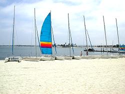 sailboats for rent on beach