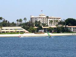 view of Hilton across Mission Bay