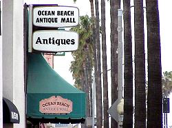 Ocean Beach Antique mall sign