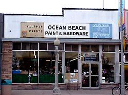 Ocean Beach Pait & Hardware store front