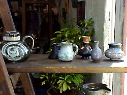 ceramic display in window