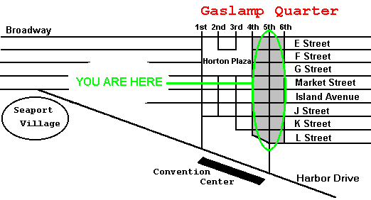 map of Gaslamp San Diego