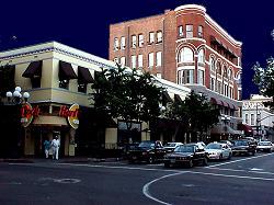 Downtown San Diego Gaslamp Quarter District street scene