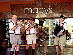 Macy's entrance with band