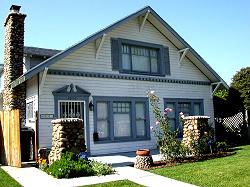 craftsman home with stone fireplace