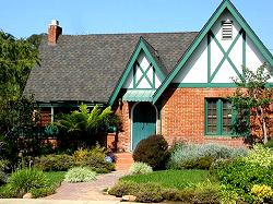 Alpine style brick home