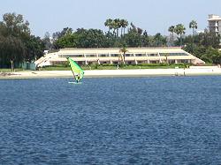 Sailboard on Mission Bay San Diego, California