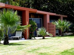 backyard view of hotel rooms