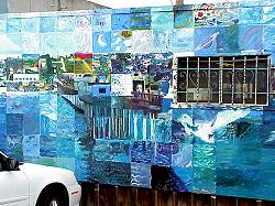 mural in parking lot